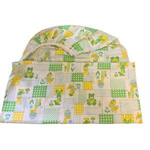 Vintage Patchwork Fitted Crib Sheet Bear Duck Giraffe Bunny Boy Girl